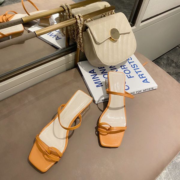 

teahoo summer retro square heel elegant women sandals thong toe thong toe beach shoes fashion square head casual shoes, Black