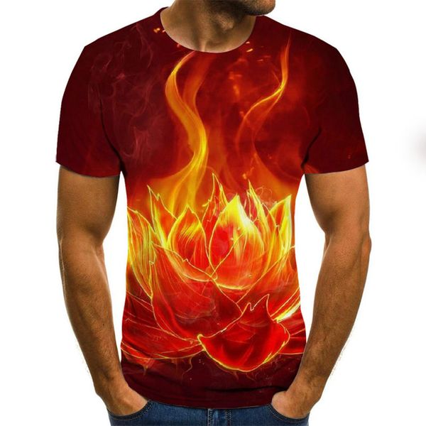 

new flames 3d anime streatwear 3d print shirts humor anime comics men clothing