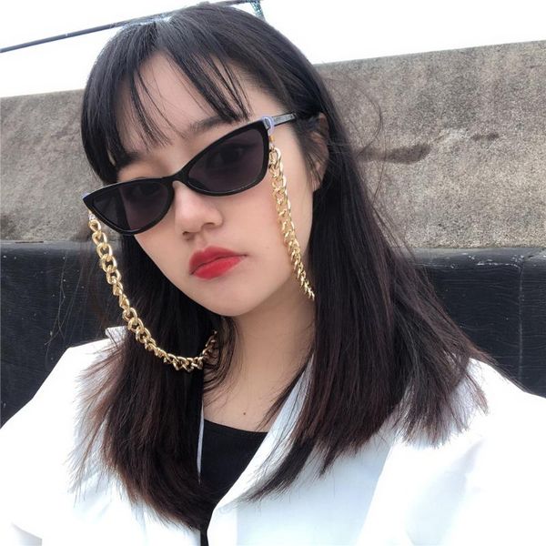 

gold color reading glasses chain for women cool punk sunglasses cords men eyeglass lanyard hold straps eyewears cord holder rope, Silver