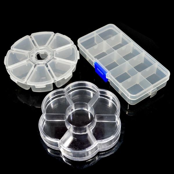 

adjustable 8-10 grids compartment plastic storage box jewelry earring bead screw holder case display organizer container