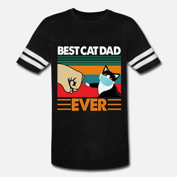 

cat dad ever quarantine t shirt men fit short sleeve size s-3xl male fit humor summer letters shirt