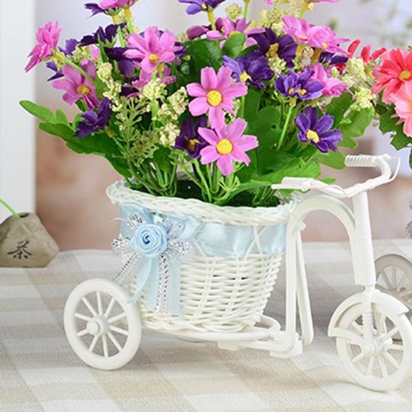

vases tricycle shaped flower basket wedding party ceremony decoration bike storage container, purple