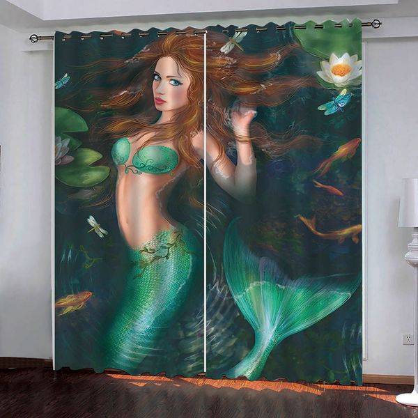 

blackout curtains for living room beauty flowers in water 3d window curtain luxury bedroom bath window curtain