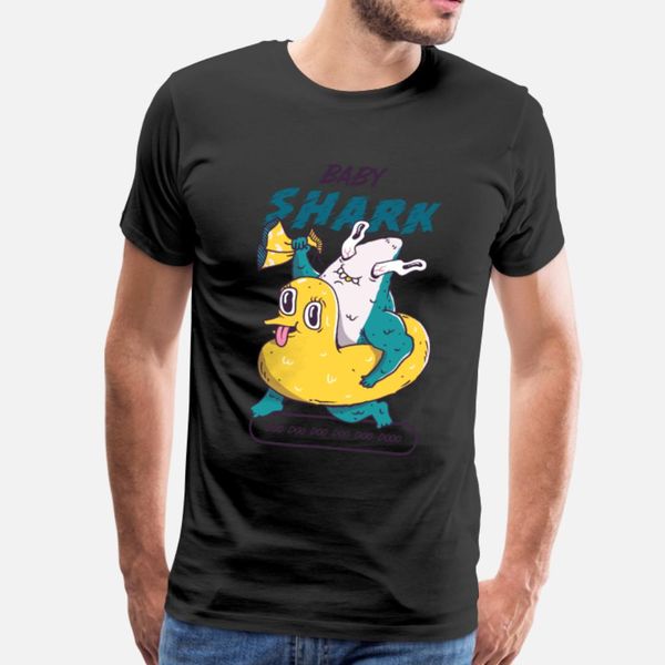 

shark baby design t shirt men gift cotton round neck unique gift basic spring leisure shirt