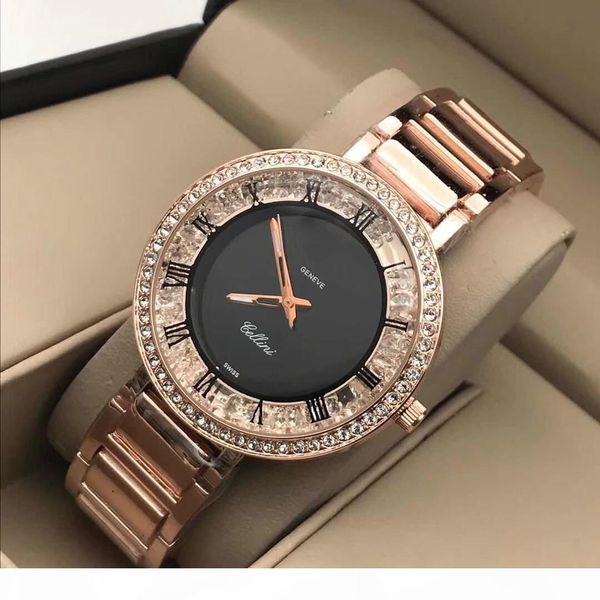 

new luxury watch womens watches ladies temperament wristwatches iced out watch womens designer watches stainless steel strap, Slivery;brown