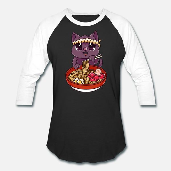 

cat eating ramen cute kawaii kitten eating noodles t shirt men create 100% cotton s-3xl fit gift fashion summer unique shirt
