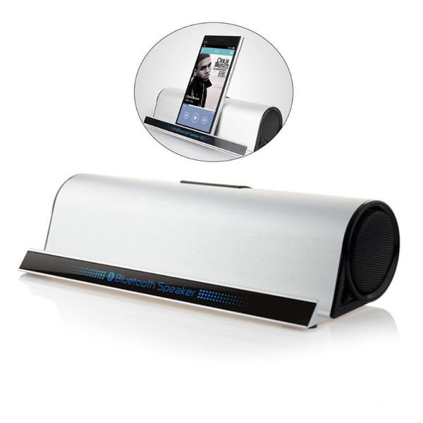 

wireless bluetooth speakers phone/tablet stand holder speaker enhance bass stereo column hifi music model portable speaker