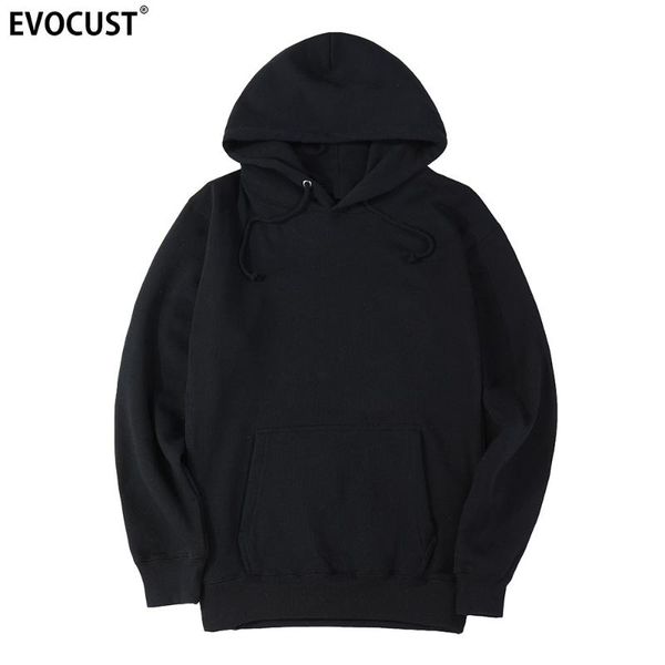 

evocust men hoodies sweatshirts women combed cotton, Black