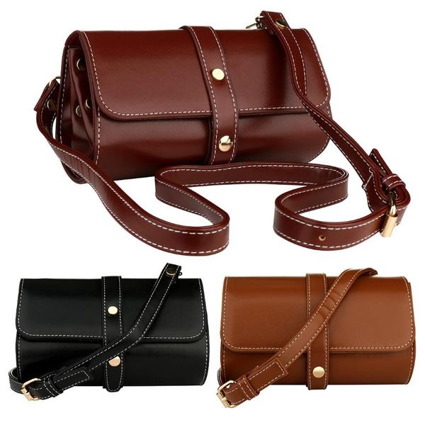 

fashion retro leather crossbody bags women bucket shoulder bag soft surface shoulder pouch female ladies daily trendy purse