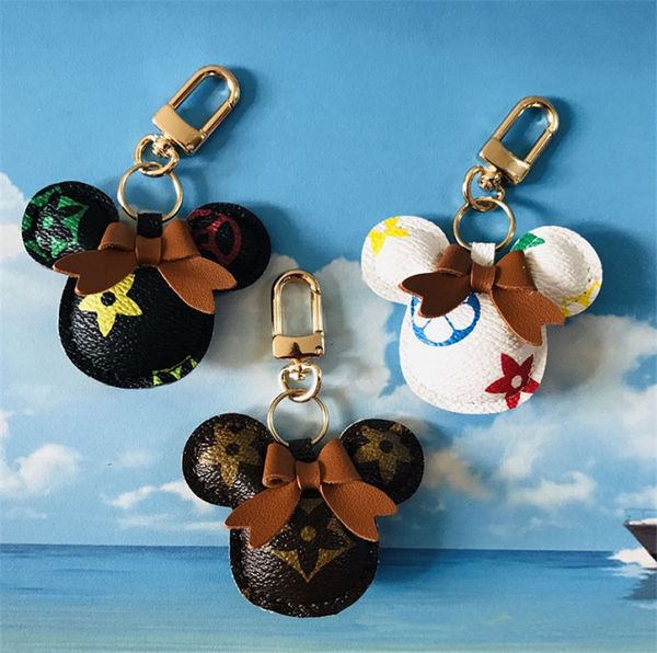 

keyring creative bag leather pendant net red rice head car keychain pendant key rope cute keychain, Silver