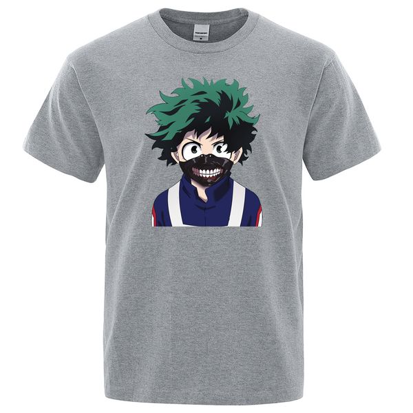 

funny print t-shirt men hip hop japanese anime tee fashion t shirts boku no hero my hero academia streetwear men's t shirt