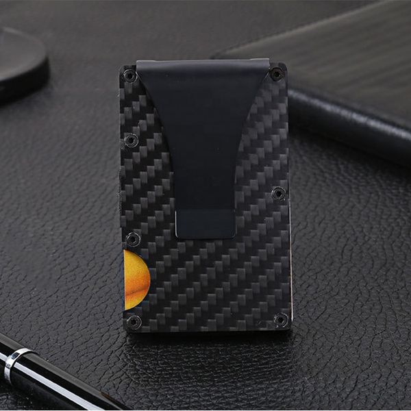 

holder blocking rfid carbon card men fiber metal slim money clip wallet, wallet, sale non-scan minimalist wallet for muqwg