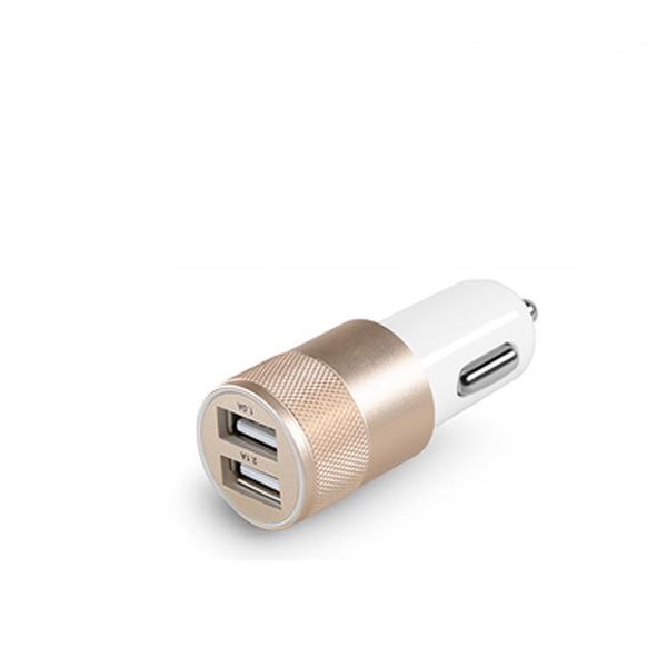 

cgjxscar charger small steel gun metal double -sided universal serial bus aluminum alloy car charger 2 .1a ,dhl delivery and transportation