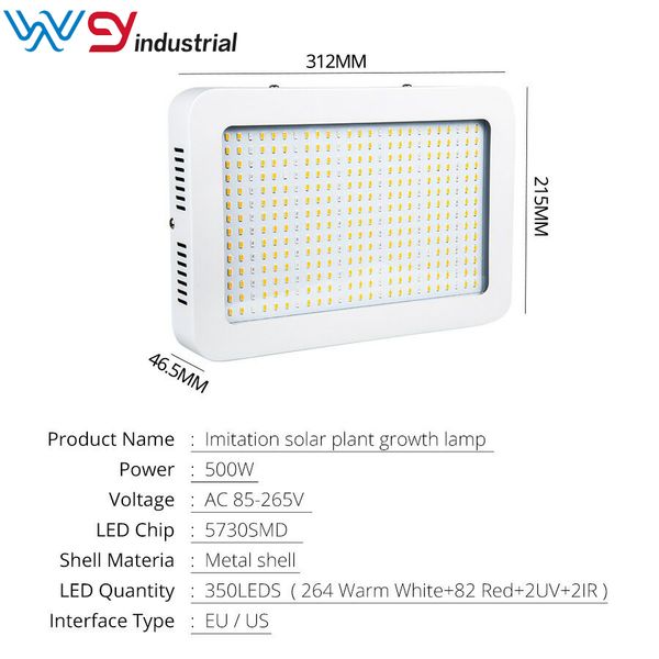 

1000w led grow light sunshine full spectrum plant grow lamp ac85-265v three chips grow lights for indoor plants vegetables flowers
