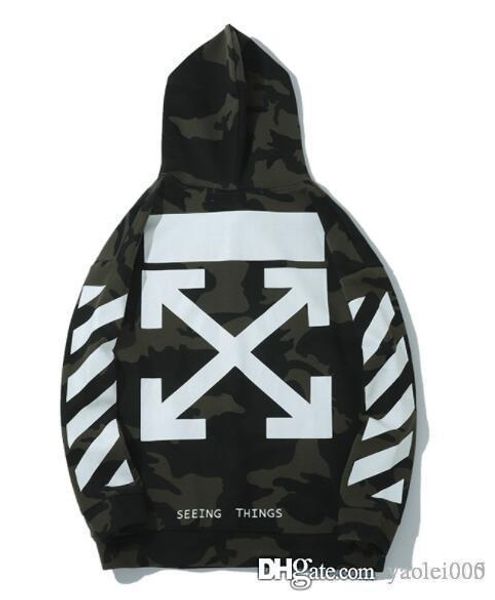 

thin sweater fashion tide new camouflage striped high-quality hooded sweater hip hop streetwear men's casual loose coat size m-2xl4474, Black