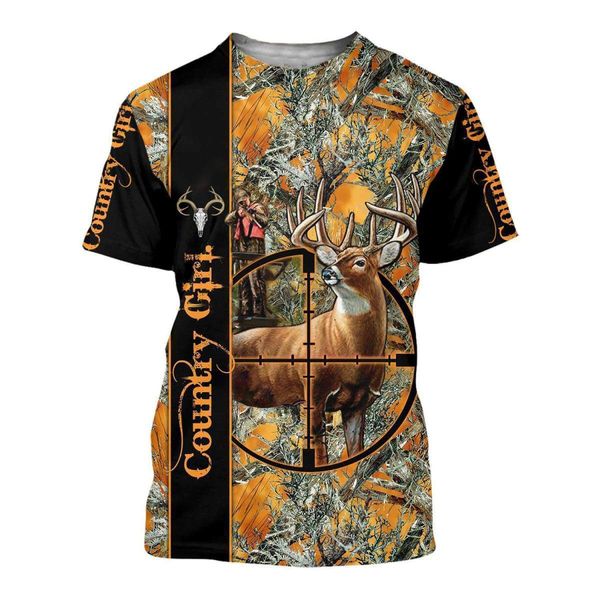 

animal deer wolf hunting color men 3d print shirts humor hentai humor men clothing