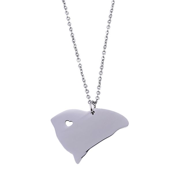 

stainless steel south carolina map pendant necklace silver color south carolina heart charm jewelry