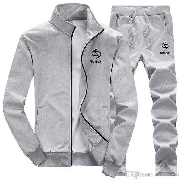 

designer tracksuit men brand sweat suits seemens luxury tracksuits jogger suits jacket pants sets sporting luxury tracksuit sweat suit, Gray