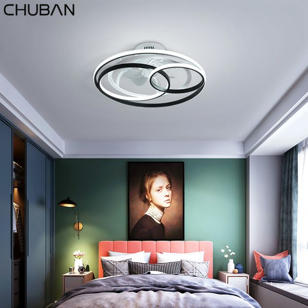 

electric fans modern led ceiling fan light with dimming remote control big size 58cm bedroom living room lamp ventilador de techo