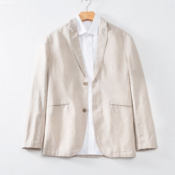 

2020 new arrival casual suit men cotton jacket loose large thin breathable single breasted mens denim blazer size m  xl 2xl 3xl, White;black