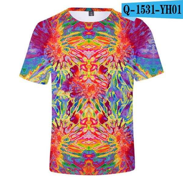 

3d tie dye flashbacks boys girls colorful psychedelic printed 3d print shirts graphic hentai harajuku men clothing