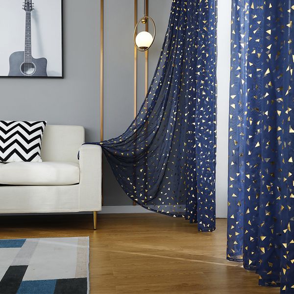 

easy install soft romantic home decor gold foil гардина see through