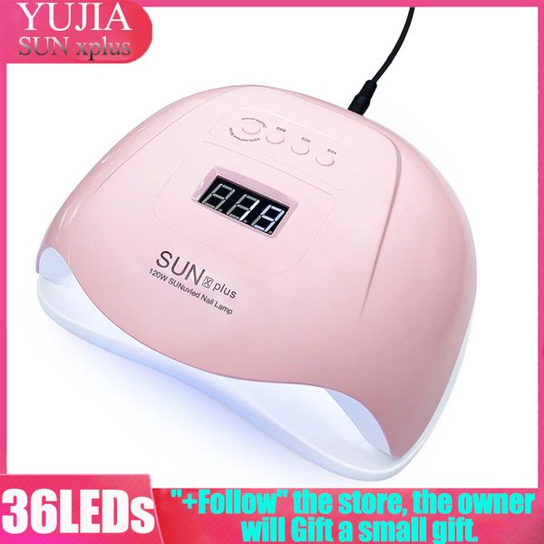 

new 120w sunx plus uv led lamp nail dryer for all gels 36 leds polish sun light timer 10/30/60s for nail lamp automatic inductio