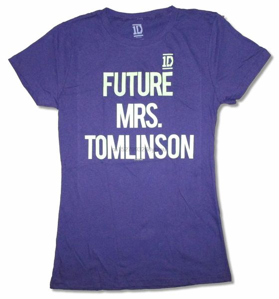 

one direction future mrs. tomlinson girls juniors purple t shirt new official 1d