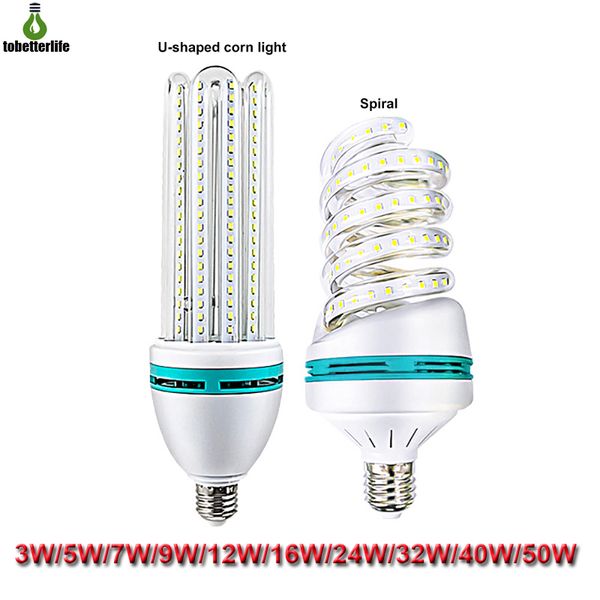 U şekli LED Mısır Ampul Lamba Vida Spiral E27 Enerji Tasarrufu Ampul Avize Ev Aydınlatma için LED Işıklar LED Ampul AC85- 265V