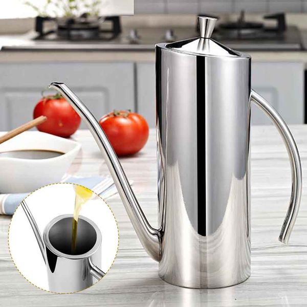 

home kitchen olive oil can vinegar cruet stainless steel dispenser bottle