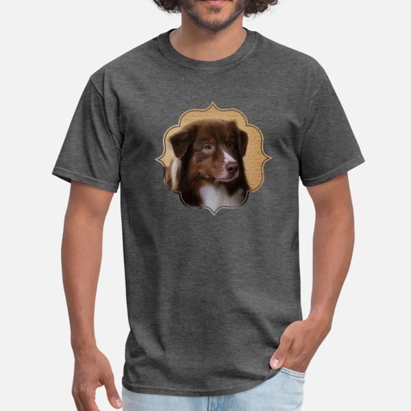 

australian shepherd aussie t shirt men design 100% cotton euro size s-3xl family fit new style spring autumn unique shirt