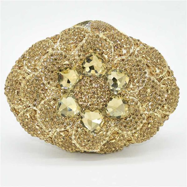 

2020 new exquisite ladies evening clutch bag round chain handbag party shoulder bag clutch crystal wallet