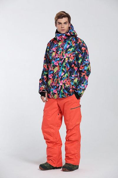 

gsou snow ski suit men ski clothing trouser snowboard jacket pant super warm hooded windproof waterproof outdoor sport wear male