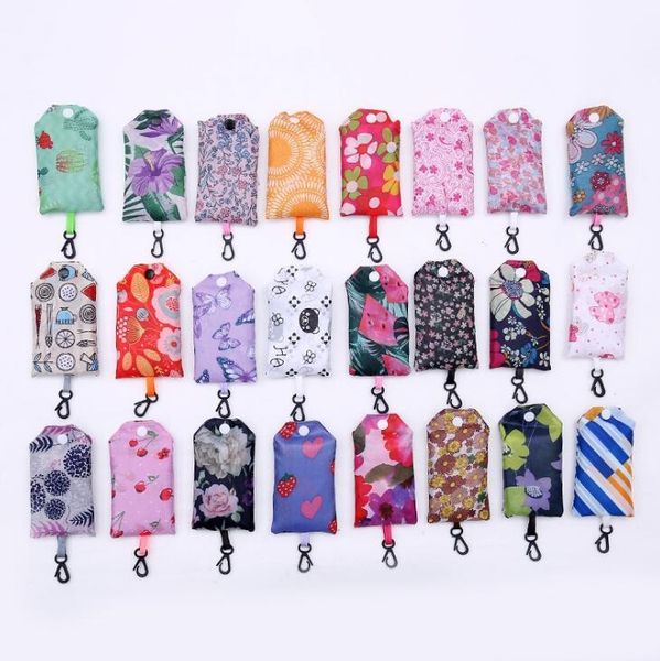 

multicolor foldable shopping bags reusable grocery bag portable portable home storage bags large size shipping tote bags eco-friendly pouch