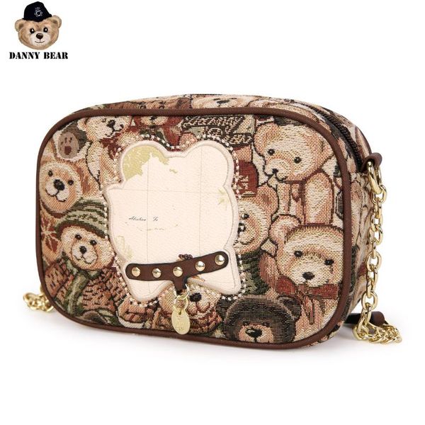 

danny bear green elf bear series women shoulder bag crossbody bag for women teddy fabric fashion handbag dtb9915062