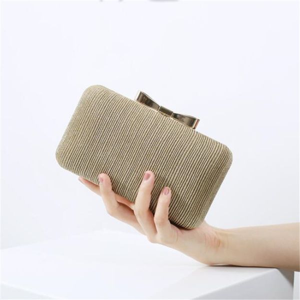 

2020 fold evening clutch bags bow bling wedding banquet purse crossbody bags for women dinner drop shipping lxg12