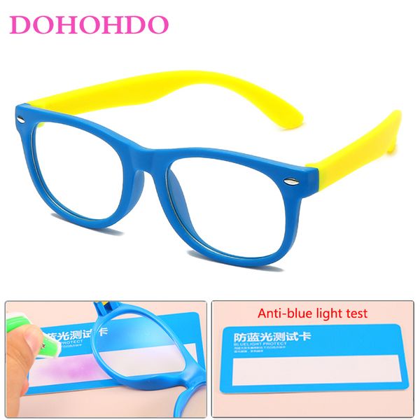 

dohohdo new blue light blocking glasses kids boy girl computer eyeglasses clear lens optical glasses frame uv400 oculos garfas, White;black