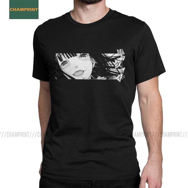 

kakegurui yumeko jabami men's t shirt anime manga momobami gambling saotome kirari poker tee shirt short sleeve t-shirts cotton
