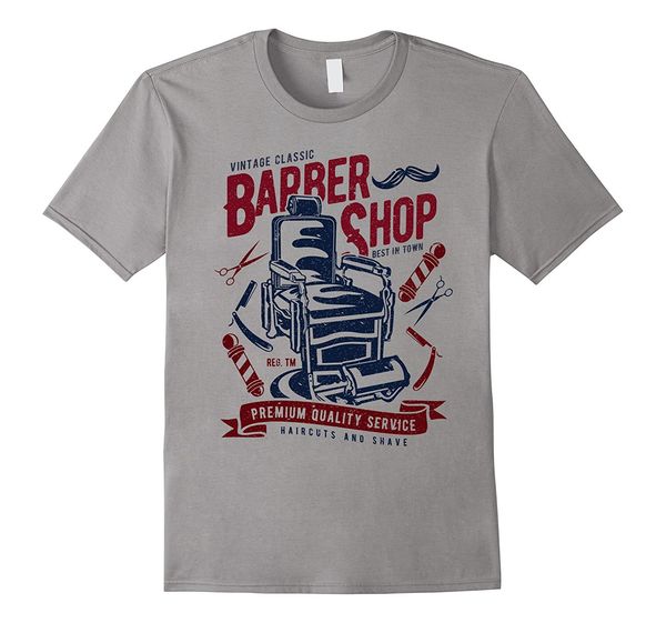

2019 новых летнего мода мужчина tee shirt урожай классический парикмахер футболка (barber тенниска) повседневная футболка