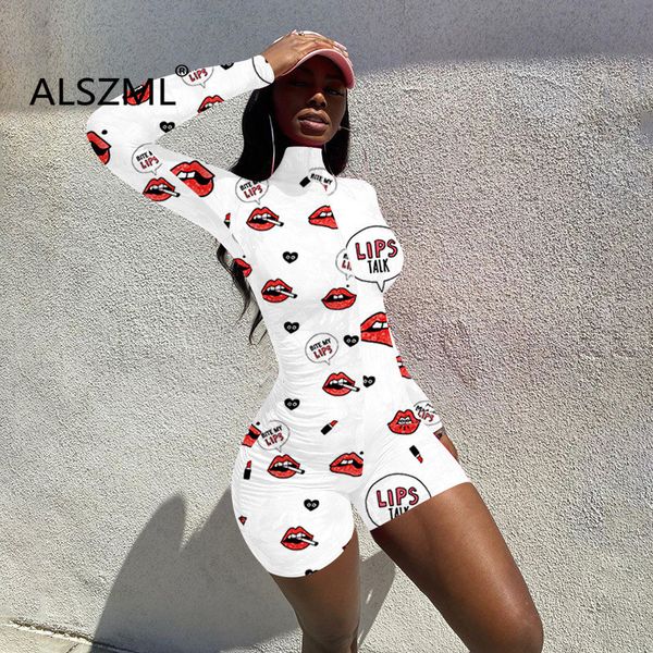 

women's jumpsuits & rompers arrive women print jumpsuit ladies full sleeve club romper summer overalls for, Black;white