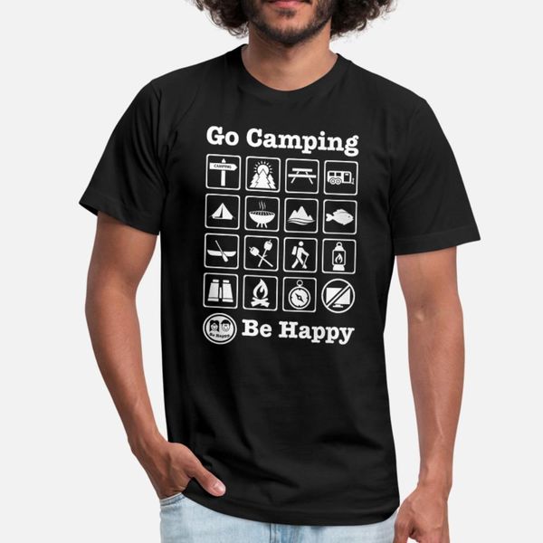 

camping fun outdoors gift icons t shirt men interesting short sleeve s-xxxl standard interesting breathable spring autumn trend shirt