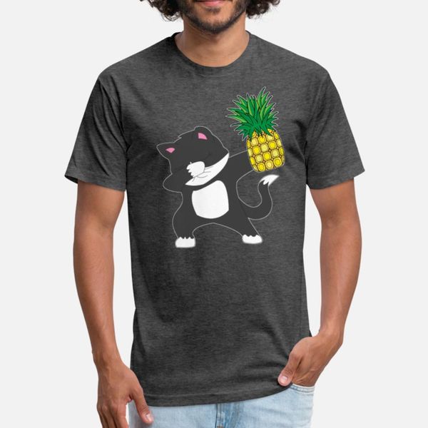 

dabbing kitty cat pineapple aloha beach hawaiian t shirt men printed 100% cotton size s-3xl unique gift building summer kawaii shirt