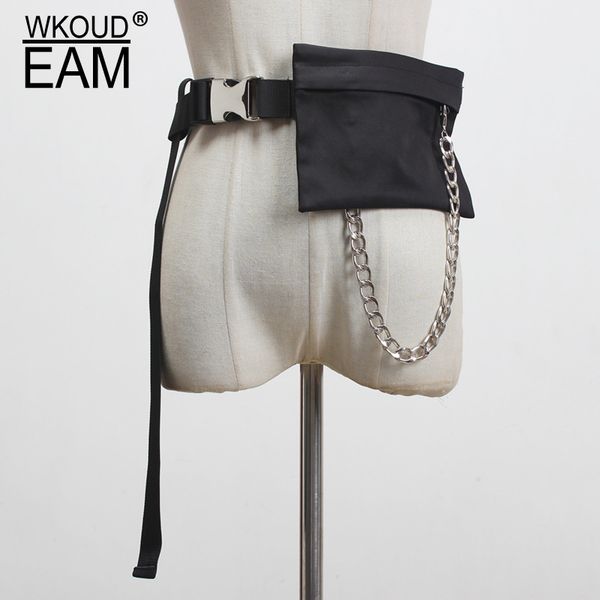 

wkoud eam 2020 new solid color metal chain should massage bag women fashion all-match trendy corset belt female waistband pf635, Black;brown