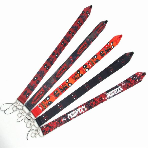 

printed lanyard neck strap for id badge phone holders keychain cosplay prop cartoon accessories charms trinkets, Silver
