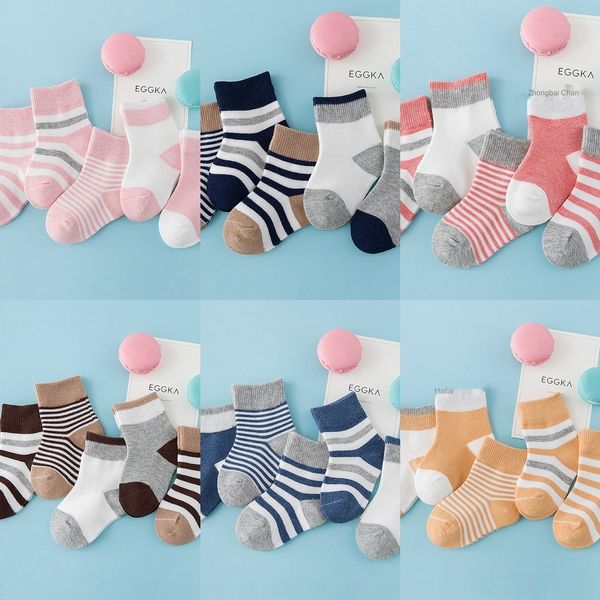 

shoes children's shoescotton socks children's shoes solid color spring summer autumn baby boy girl cotton socks boy striped color, Black
