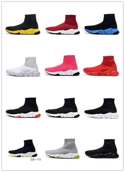 

2019 paris sock shoes casual shoe speed shoes for mentrainer classic sneakers speed trainer sock race runners black shoes men and women shoe