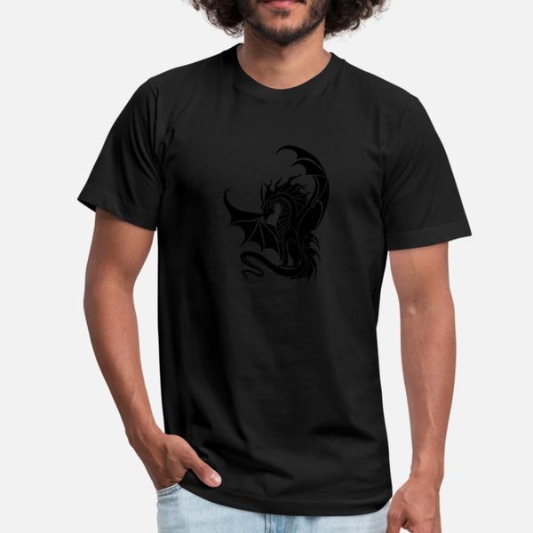 

dragon t shirt men printed cotton plus size 3xl solid color gift basic spring unique shirt