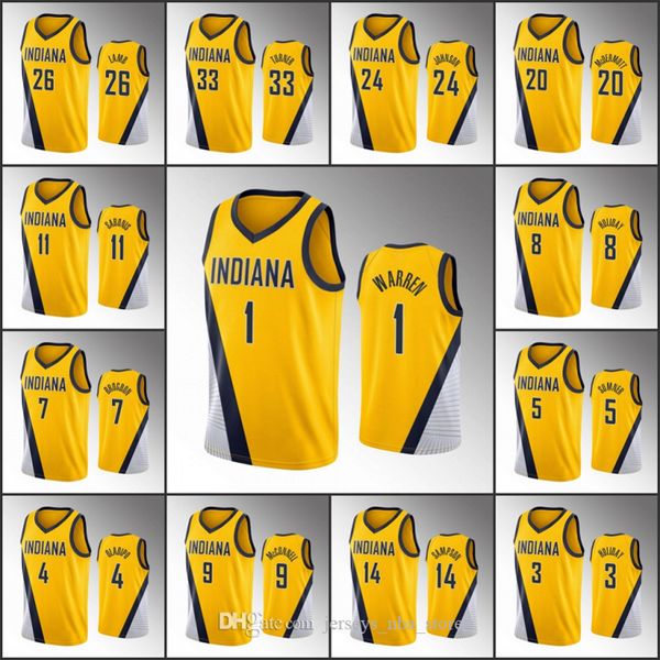 

indiana pacers men t.j. warren victor oladipo domantas sabonis malcolm brogdon 2019-20 statement nba custom jersey 07, Black;red
