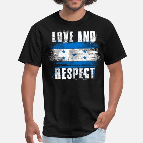 

love and respect honduras flag honduran pride t t shirt men designer 100% cotton s-xxxl family crazy funny summer style trend shirt