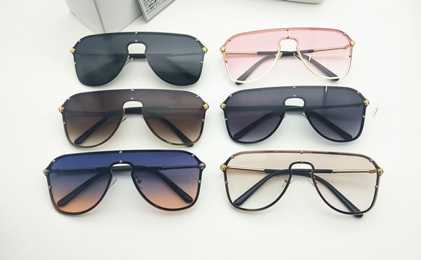 

2020 new fashion designer sunglasses 2180 large square frameless sales simple popular style uv400 protection goggles, White;black